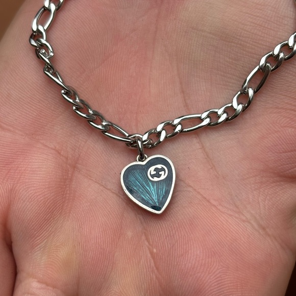 Gucci Silver Heart Pendant bracelet - Picture 4 of 6